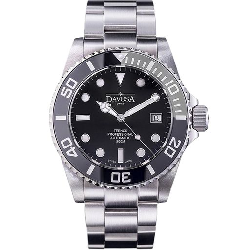 [ダボサ]腕時計機械式自動巻50気圧防水TernosProfessional161.559.95メンズシルバー