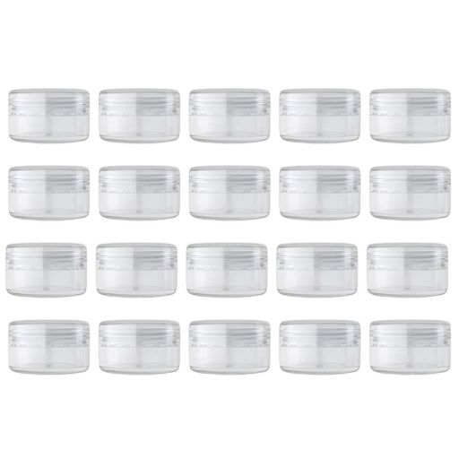 20個セット10ml 小分け丸ケース クリームケース アクセサリーケース プラスチックビーズ収納ケース 化粧品用小分け容器 ネイルパーツ収納ボックス 詰め替え容器 化粧品・クリーム・小物…