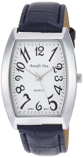 [アリアス]腕時計アナログアマルフィディアトノー型防水革ベルト白文字盤A35M28メンズブラック