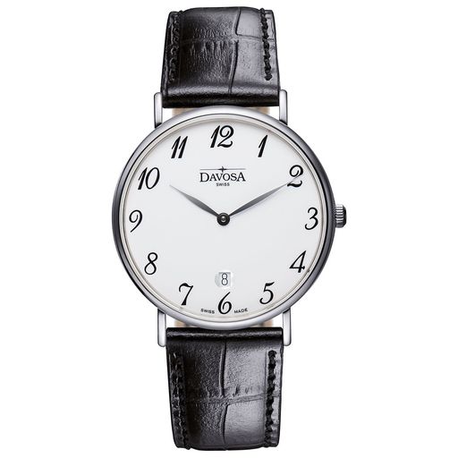 [ダボサ]腕時計2針デイトPianosIIスイス製162.485.26メンズブラック