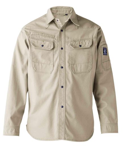 EVENRIVER(イーブンリバー)フレイムレジスタントシャツオールシーズン用サンドカラーSR700603M