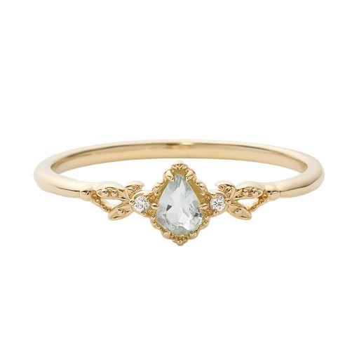 アクアマリン、ダイヤモンド、K10