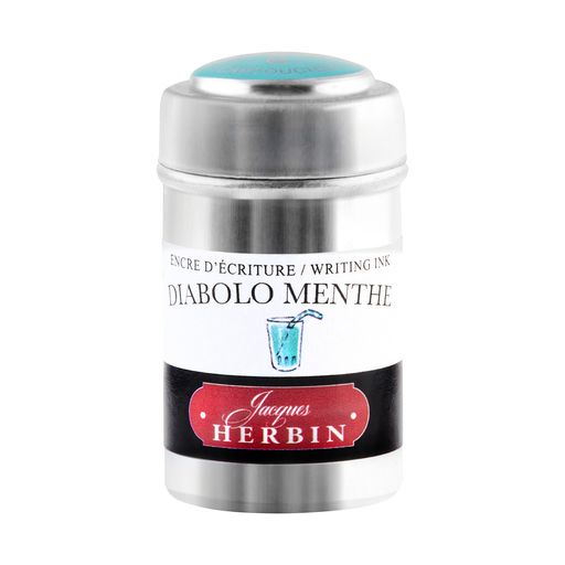 乐天商城 - エルバン 万年筆用 カートリッジインク 6本入り ミントグリーン 38mm(EU規格:ショートタイプ) HERBIN hb20133