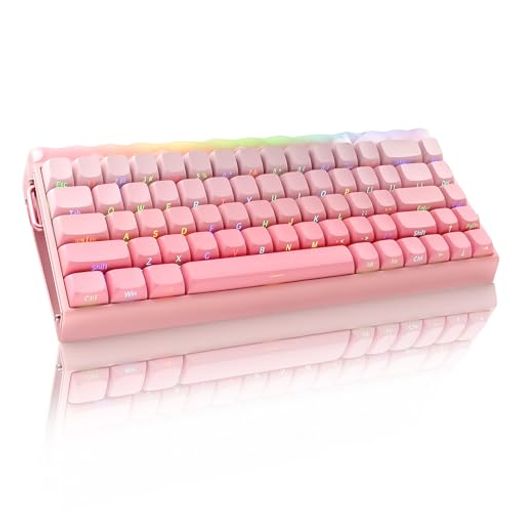 AULA Hero 68 HE 有線ゲーミングキーボード60%キーボード ホール効果磁気スイッチ搭載 可変作動ポイント 高速トリガー対応 8KHzポーリング 0.125ms低遅延 サイド透光PBTキーキャップ RGBバックラ…