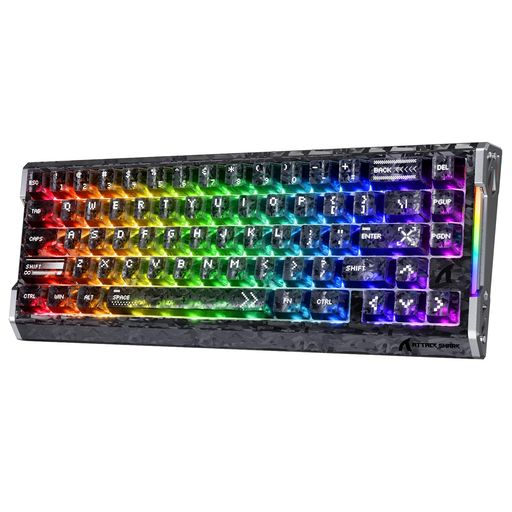 【高級素材と実用的デザイン】 R68 HE磁気軸ゲーミングキーボードはカーボンコンポジット素材(底部除く)を採用し、両端にCNCアルミニウム装飾プレート(アノード酸化処理)を搭载して高級感を演出します。同時にファッショナブルウェビングデザインを採用し、持ち運びを大幅に簡便にし、高級感と実用性を両立させ、LANパーティーや外出時のゲーミングにも最適です。 【超精密精度と超低遅延】 R68 HE磁気軸ゲーミングキーボードは最新技術を導入し、RT精度0.005mm、ゼロデッドゾーンを実現し、急停止操作が正確に行えるだけでなくコンボ打ちもスピーディーになります。オリジナル高クロックゲーミングチップを搭载し、256K超高スキャンレート、0.08msイベント級超低遅延、8000Hzポーリングレートを達成し、ゲーム中に常に優位性を保持できます。