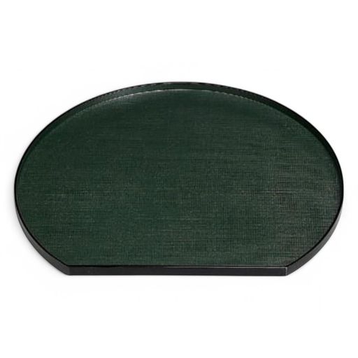 J-kitchensランチョンマット盆日本製豪華な日本盆トレー木製尺3布目半月グリーン塗