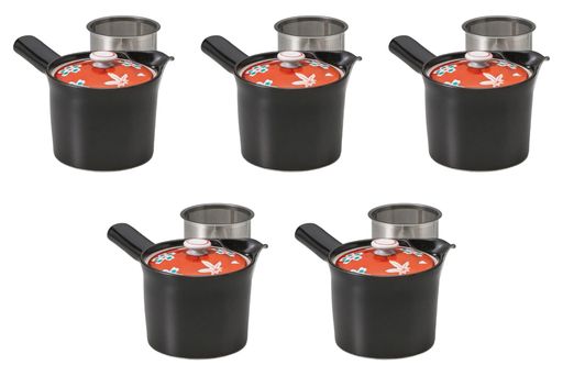 5個セット赤濃春秋黒SS急須[10.5x10.5x9.5cm370cc]|有田焼急須有田焼セトモノホンポ(Setomonohonpo)