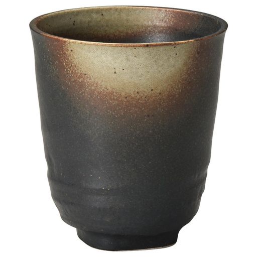 山下工芸湯呑み磁器φ7x8cm(150cc)伊賀備前吹万葉湯呑15023050