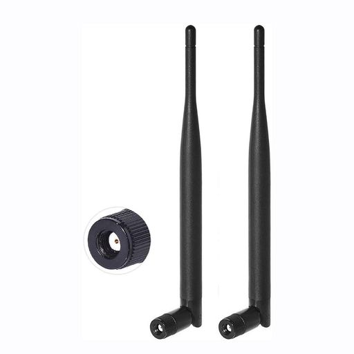 BINGFU 2.4GHz 5GHZ 6dbi WIFIアンテナ 無指向性 RP-SMAプラグ Wi-Fiルーター・ネットワーク機器用 WIFI Bluetooth WiMAX対応 2本入