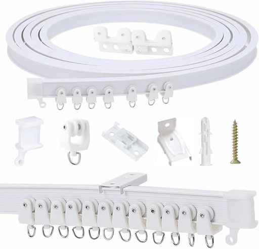 最新曲がるカーテンレールマグネットランナー付きマグネット出窓や車用天井や壁に取付可能取り付けかんたんシングルRINGO(2m)