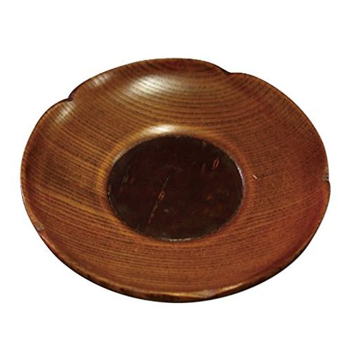 かのりゅう4寸茶托桃樺細工約φ12cmJA21-21-8s