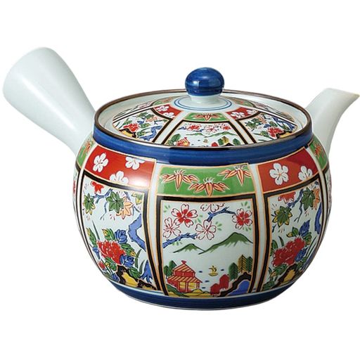 エールネット(Ale-net)有田焼錦間取山水中茶器陶磁器急須ポット
