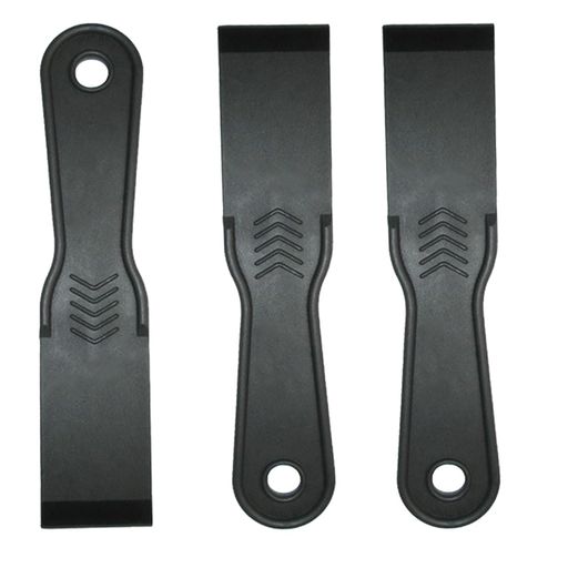 スクレーパー 3個セット プラスチック製 シール剥がしヘラ 風呂掃除 キッチン掃除(ブラック)