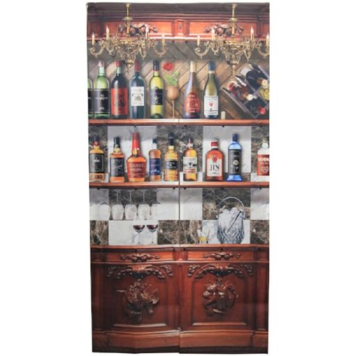 フルネス間仕切りのれん高さ調整バーカウンター85x170cm