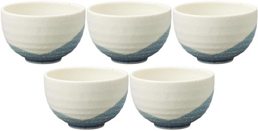 5個セット双葉青いっぷく碗[11x6.7cm]【いっぷく碗】