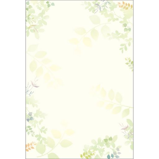 【入数】100枚 【サイズ】ハガキサイズ 【柄】グリーンズ 【仕様】OA対応 【材質】 特殊紙(120g/m2)