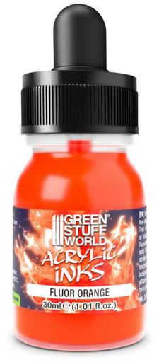 グリーンスタッフワールド(Greenstaffworld)アクリルインク蛍光オレンジ30ml模型用塗料GSWC-5098