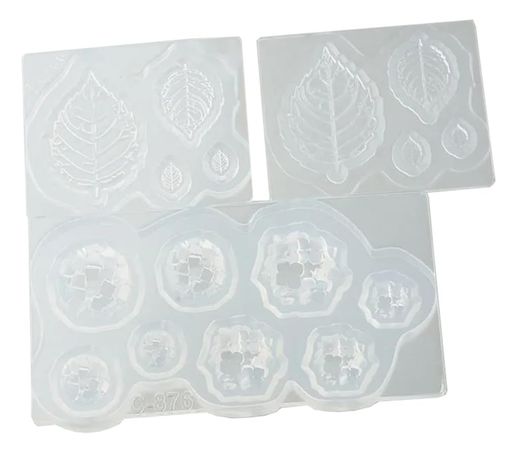 亀島商店ソフトモールドあじさいまんじゅう2タイプ葉型付(レジン専用)和菓子シリーズホビー用ツールC-876