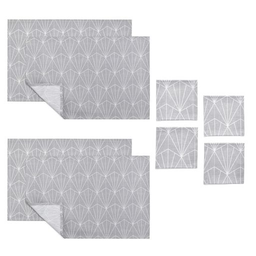 スタイルデコール(STYLEDecor)2点セットランチョンマットラミネート4枚+コースターラミネート4枚ダイニングテーブルパーティーテーブルコーディネートシル...