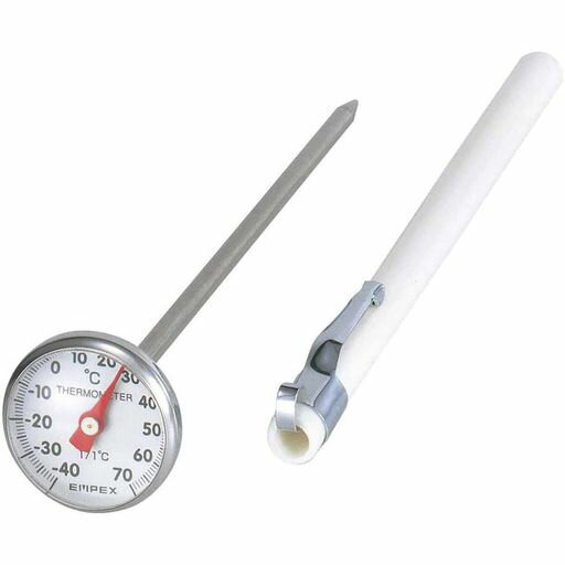 EMPEX(エンペックス)温度計温度アナログ地温雪温防滴防塵センサー庭園芸畑クイックサーモホワイトTD-8241