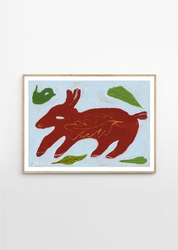 THEPOSTERCLUBポスタークラブRedAnimalandLittleBird30x40cmOjunaNjamaPetersen