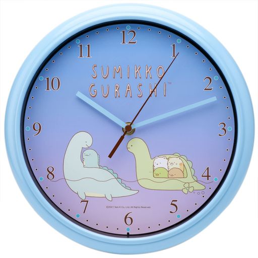 アリアス(Alias)(ALIAS)すみっコぐらし掛け時計とかげとおかあさんアナログ静音連続秒針WC21048SXSGブルー