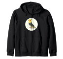 CockatielBirdHolderAlephAlephMotifジップパーカー