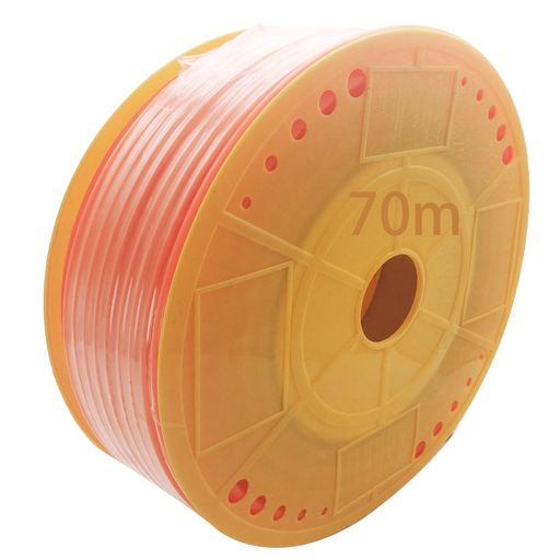 フレキシブルポリエチレン空気圧ホース (PE)外径8mmx内径5mm、Dujelixa エアチューブ (オレンジ色 70M)、エアチューブ 水槽、適用対象エアチューブ ジョイント、機械式オイルトランスファー、…