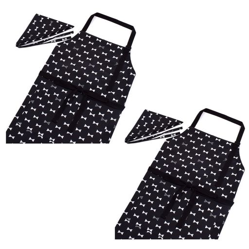 COLORFULCANDYSTYLEエプロン(150~フリーサイズ)三角巾付き撥水ノーアイロンリボンシルエット2枚セット..