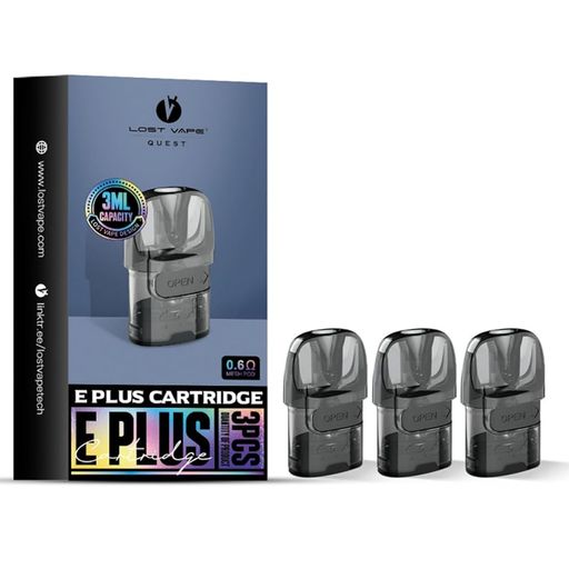 LostvapeEPLUSカートリッジ電子たばこThelemaEliteArt40PodKIT交換用ポッドロストべイプイープラスポッド3mlベイプ交換用カートリッジ3個入りニコチンフリーリキッドなし(0.3Ω)