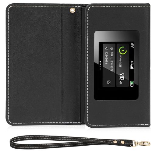 【リチャージWiFi】MR1専用モバイルルーターケースカバーありフリップタイプマグネット式全面保護耐衝..