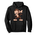 MonkeyDabbing子供用お気に入り踊るモンキーダブ面白いパーカー