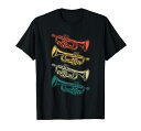 レトロトランペット楽器プレゼントヴィンテージ音楽トランペットTシャツ