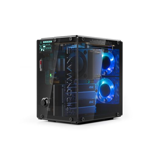 Pironman5-MAXデュアルNVMeM.2SSDPCIeケース(RaspberryPi5用)NAS/RAID0/1対応、Hailo-8L