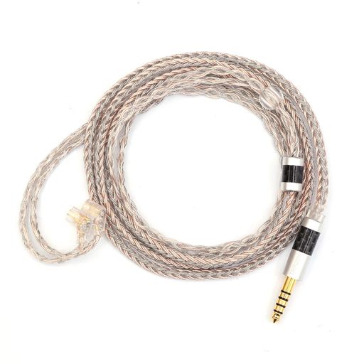 TRIPOWINJellyアップグレード21コアHiFiイヤホンケーブル銀メッキOCCケーブル+グラ...