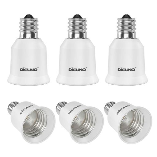 DICUNO E17-E26 口金変換アダプター 電球用ソケット 200度耐熱 最大仕事率200Wまで...