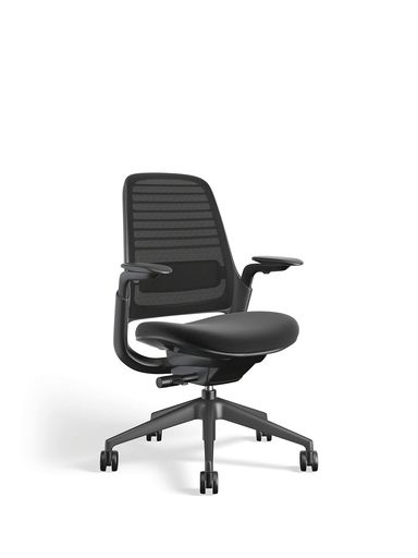 スチールケース(STEELCASE) SERIES1 シリーズ1 オフィス ゲーミングチェア 背:LICORICE メッシュ エアポケット内蔵クッションで包まれるような座り心地 ランバーサポート メーカー組立完成品 幅