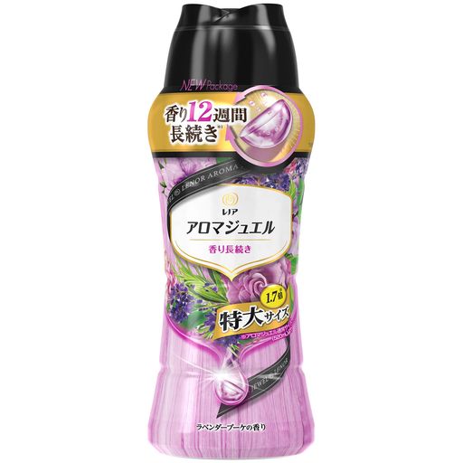 レノアハピネスアロマジュエル香り付け専用ビーズヘビロテ服も新鮮な香り長続きラベンダーブーケ本体特大1.7倍(885mL)