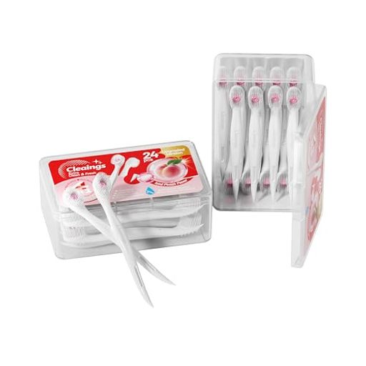 cleaings 4-in-1 使い捨て歯ブラシ 24本 柔らかブラシ 水不要 歯磨き粉付き 舌クリーナー 歯間ブラシ 携帯用 ポータブル 旅行 出張 防災 備蓄 アイスピーチ