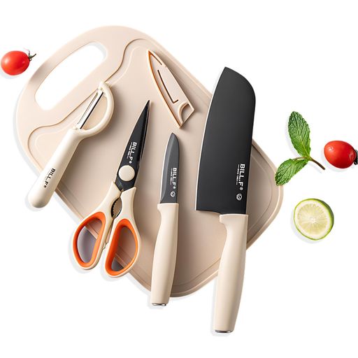 キッチン包丁セット、菜切り包丁・小三徳包丁・ペティナイフ・ピーラー・キッチンバサミ・まな板、スタ..