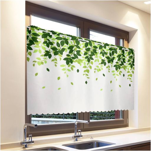 SAWABIYAカフェカーテン遮像カーテン小窓用カーテン可愛い柄おしゃれ北欧丈90cm72cm目隠し断熱遮光UVカット省エネ洗える間仕切り厚手喫茶店キッチントレイ子供部屋廊下1枚入