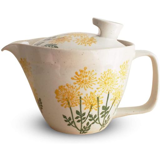 J-kitchens急須波佐見焼日本製茶こし付き240m大一人用~二人用野花イエローティーポット本体電子レンジ対応食洗機対応