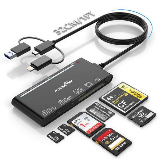 MFi認証品 7 で 3 マルチ メモリ カード リーダー USB C/Lightning/USB3.0 マルチ カード リーダー SD/TF/CF/XD/MS、SD カード リーダー アダプターの