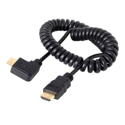 Hdmi Cable - Cablecc90度直角HDMIからHDMIストレッチスプリングケーブルHDTVDVBDVDPC1.2m