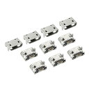 PATIKILマイクロUSBコネクタタイプBコネクタ5ピンメスプラグソケット90度5.8X7.5X3.5MMサーキットボード用PCBボードデジタルデバイス用10個入り