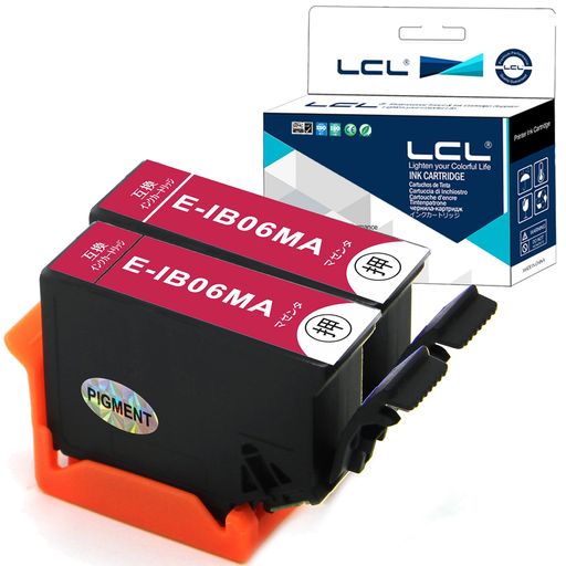 LCLエプソン用IB06IB06MA(2パックマゼンタ)顔料互換インクカートリッジICチップ残量表示検知機能付き対..