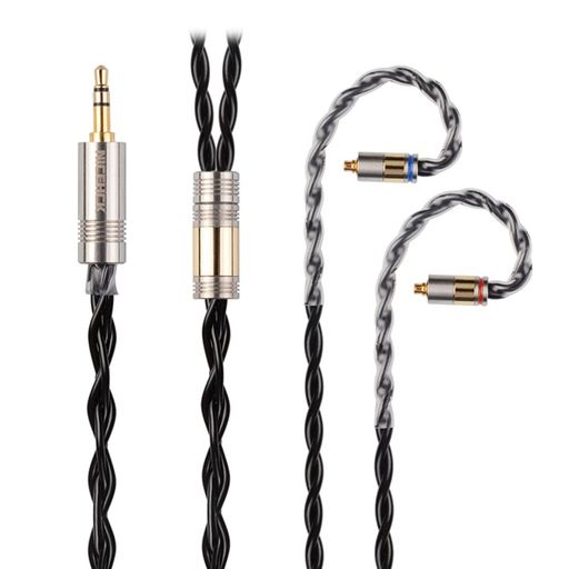 NICEHCK BLACKCAT イヤホンリケーブル 亜鉛銅合金オイルソーク素材を使用 3.5MMプラグMMCXアップグレードケーブル 着脱式 金属製コネクタ HI-FIオーディオ ヘッドフォン 音質改善 DIYイヤホンのアクセサリ高級交換用ケーブル