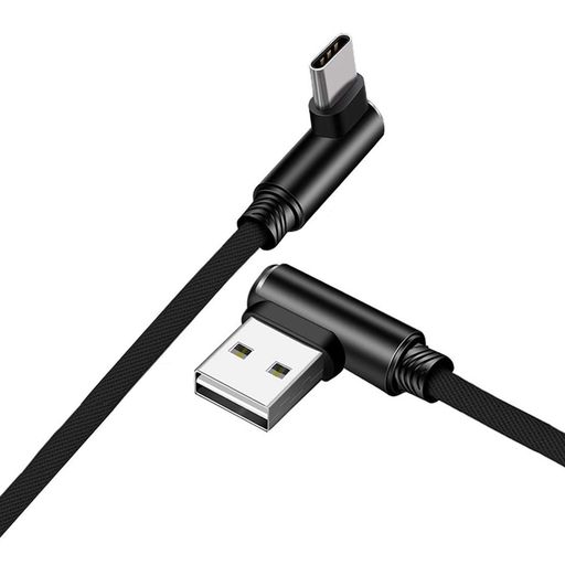 乐天商城 - SKZIRI USB Type C 90度 ケーブル L字型 ケーブル USB 両面挿せ 90度曲げ USB A 2.0 高速データ転送 高耐久 断線防止 ナイロン編み (1.5m)