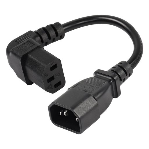 Rakuten - CERRXIAN20cm90度IEC320C13-C14PDU電源ケーブル、C14オスからダウンアングルC13メス電源延長コードモニター、コンピューターなど用(Dc13-c14)