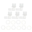 HOPESPANNER プラスチックホースバーブフィッティング3/8”ホースID G1/2メスNPTエルボーバーブコネクタPP 1セット